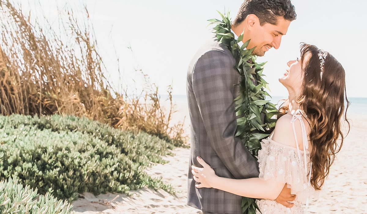 A secluded beach, love and sunshine for your wedding day dreams