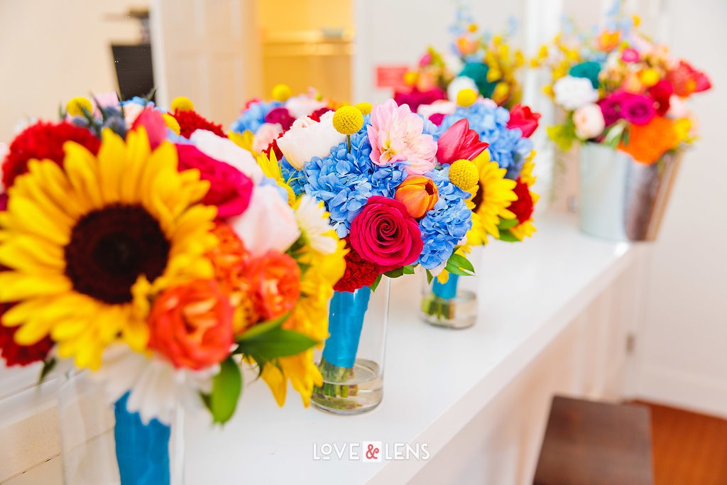 bright and bold Wedgewood Weddings flowers