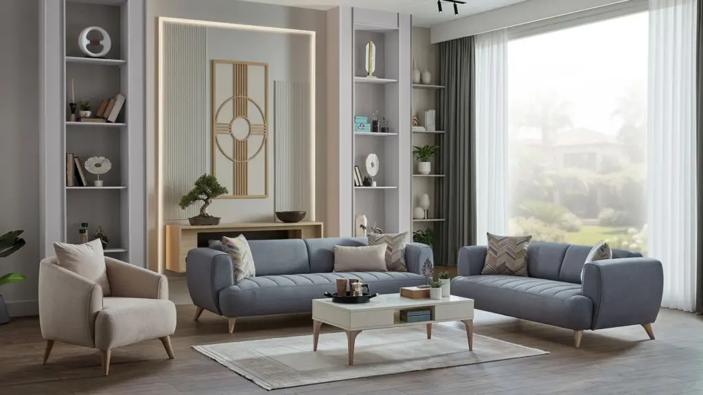 Robot Süpürge Uyumlu Yüksek Ayaklı Bellona Mona Koltuk Takımı